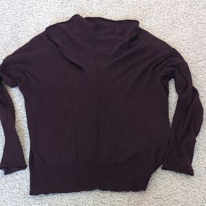 Elegant Plum Cowl Neck Sweater